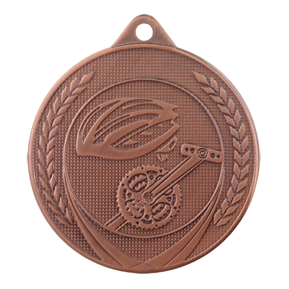 100 stk Cykel Medaljepakke - Malte 50 mm - Inkl. medaljebånd